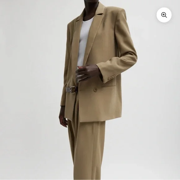 Tibi Fluid Suiting Double Breasted Blazer
